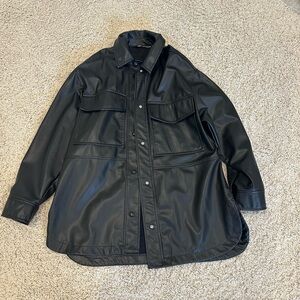 Zara Leather Shacket